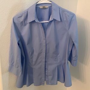 Dana Buchman Light Blue Button Down Shirt